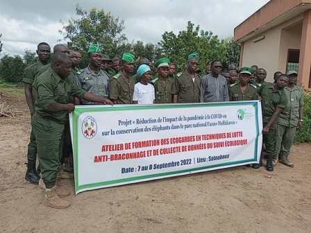 Quarante – sept écogardes du parc national Fazao-Malfakassa sont en atelier de formation en techniques de lutte anti-braconnage et de collecte de données du suivi écologique les 7 et 8 septembre à Sotouboua.