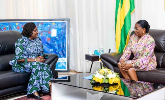 La représentante résidente du Programme des Nations Unies (PNUD), Binta Sanneh a été reçue, mardi 16 mai 2023 , Victoire Tomégah-Dogbé.