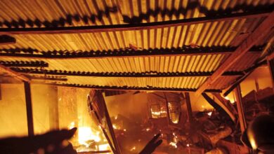 Incendie ; agoe-assiyéyé; marché