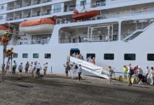 Le bateau de croisière Bolette a accosté mardi 6 février 2024 au port de Lomé en provenance de la Namibie. A bord, près de 1300 touristes, majoritairement britanniques, venus découvrir les atouts touristiques du Togo.