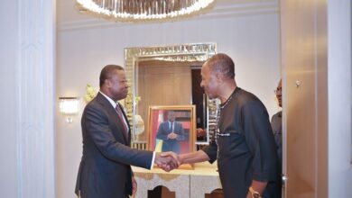 Faure Gnassingbé s’entretient avec le fondateur d’Afriland First Bank pour renforcer les partenariats économiques au Togo.