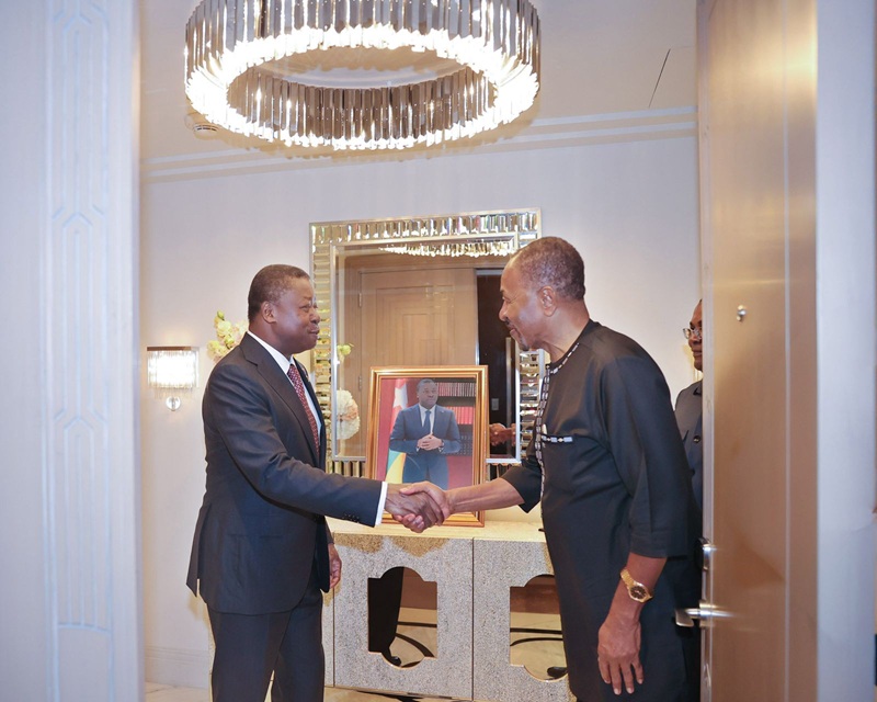 Faure Gnassingbé s’entretient avec le fondateur d’Afriland First Bank pour renforcer les partenariats économiques au Togo.