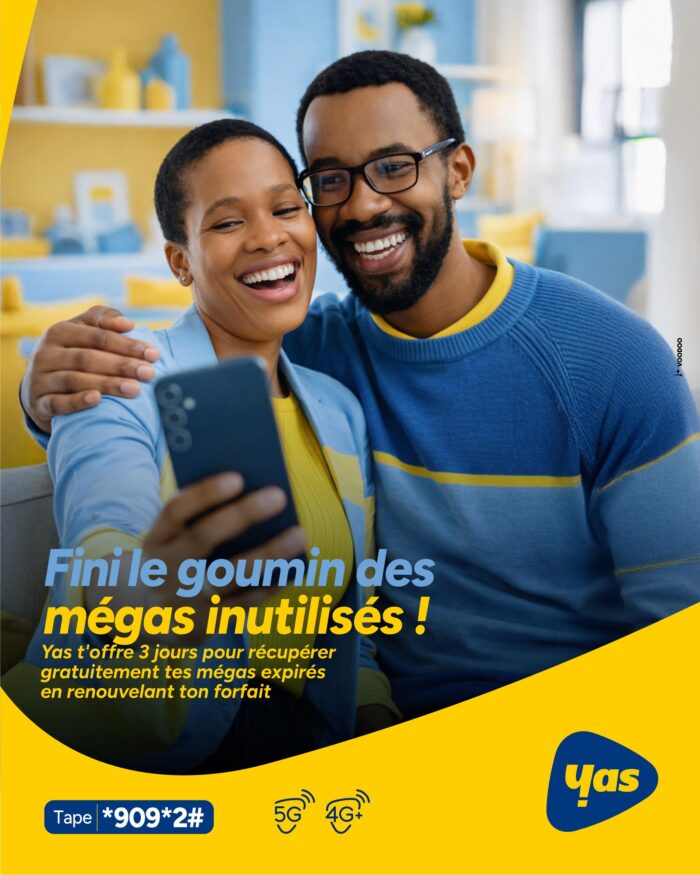 Avec Internet mobile, Yas Togo offre ‘Méga Lé Kédè’ pour garder vos mégas jusqu'à cinq jours après l'expiration de votre forfait.