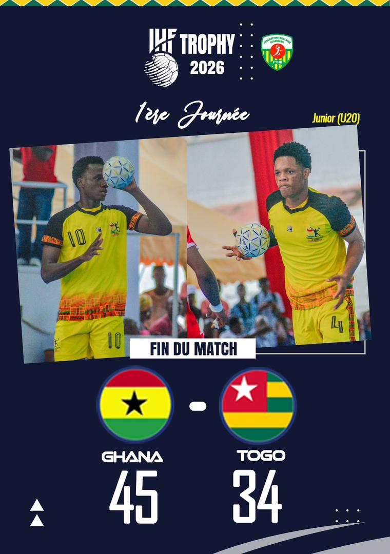 Le Togo face au Ghana au IHF Trophy U20 : une première sortie difficile mais le potentiel pour réagir est présent.
