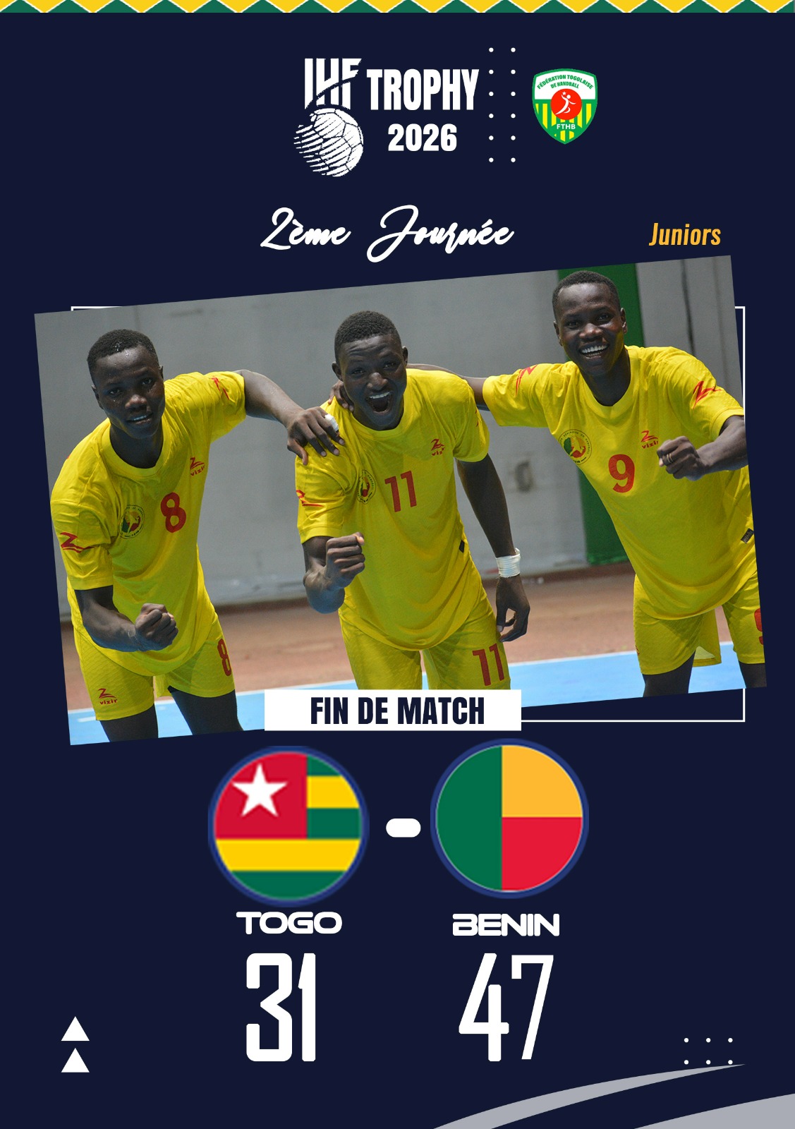 Les juniors togolais face à un défi au IHF Trophy Lomé 2026 : découvrir comment ils se préparent pour le match contre le Niger.