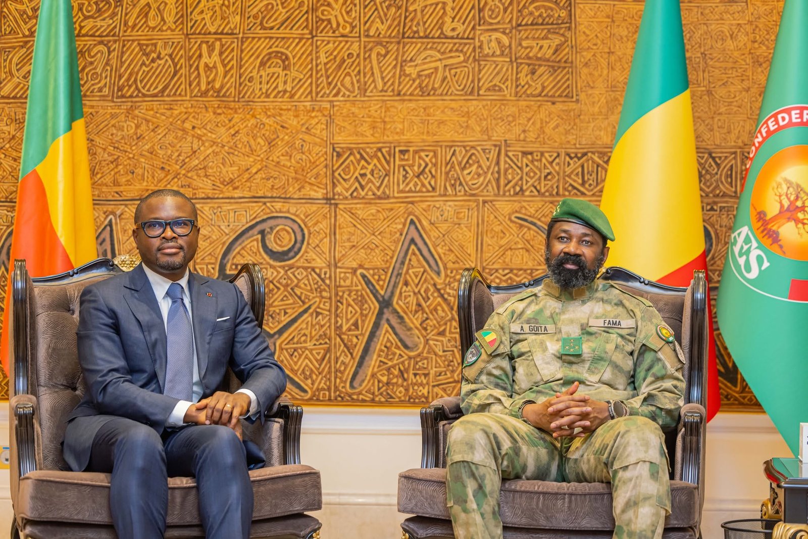 Romuald Wadagni au Mali : visite d’amitié et de travail avec les honneurs par Assimi Goïta, une rencontre historique.